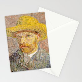 Self-Portrait with a Straw Hat Stationery Cards