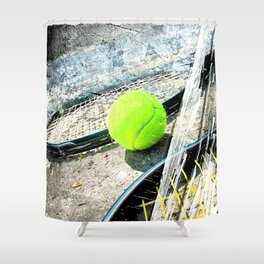 Tennis art 4 Shower Curtain