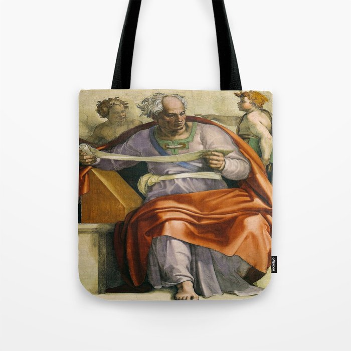 Michelangelo The Prophet Joel, Sistine Chapel  Tote Bag