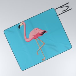the Flamingo - vintage style illustration Picnic Blanket