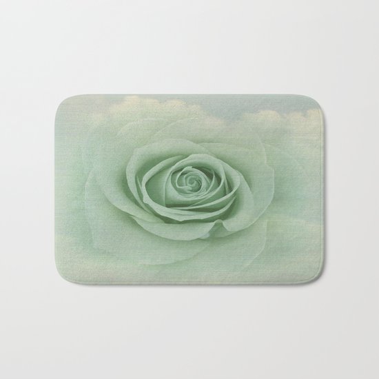 Dreamy Vintage Floating Rose Bath Mat