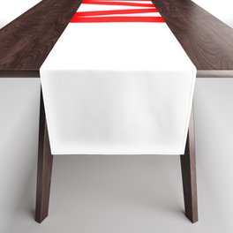 LETTER M (RED-WHITE) Table Runner