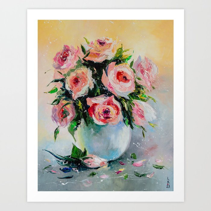 Gentle roses Art Print