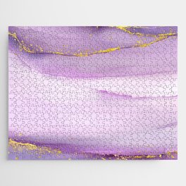 Marble Golden Purple Modern Collection Jigsaw Puzzle