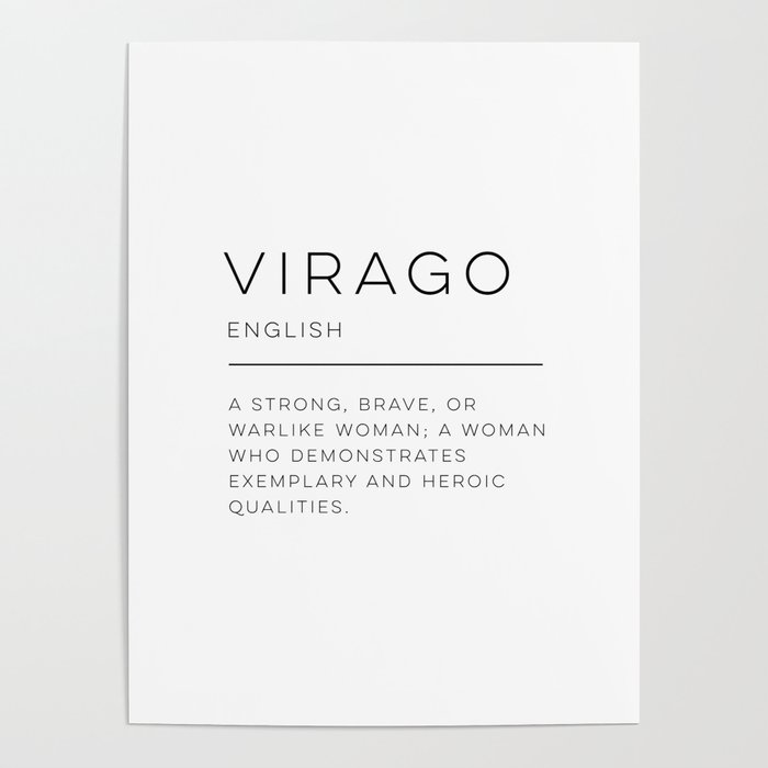 Virago Definition Poster