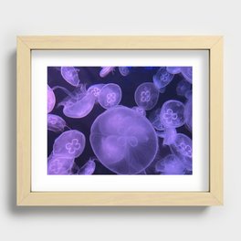 Neon Purple Jellyfish Recessed Framed Print