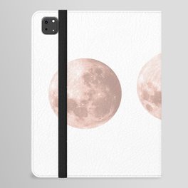 Pink Moon on White iPad Folio Case