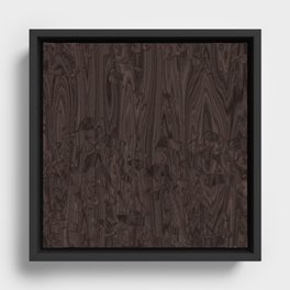 Grunge dark brown grey wood bark Framed Canvas