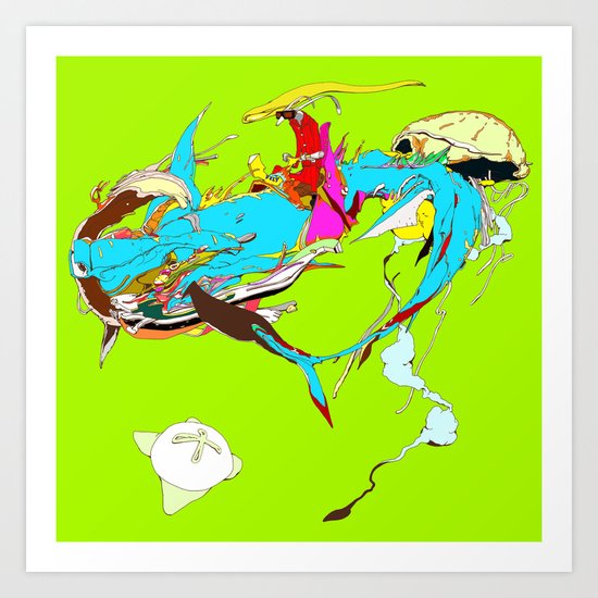 因幡の白兎 - WHITE HARE OF INABA Art Print