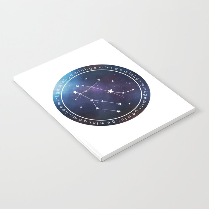 Gemini Zodiac | Nebula Circles Notebook