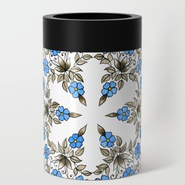 Watercolor flowers "Forget-me-not" Can Cooler