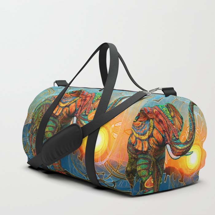 Elephant duffle top bag