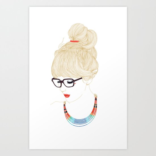 Fashion Glasses Art Print