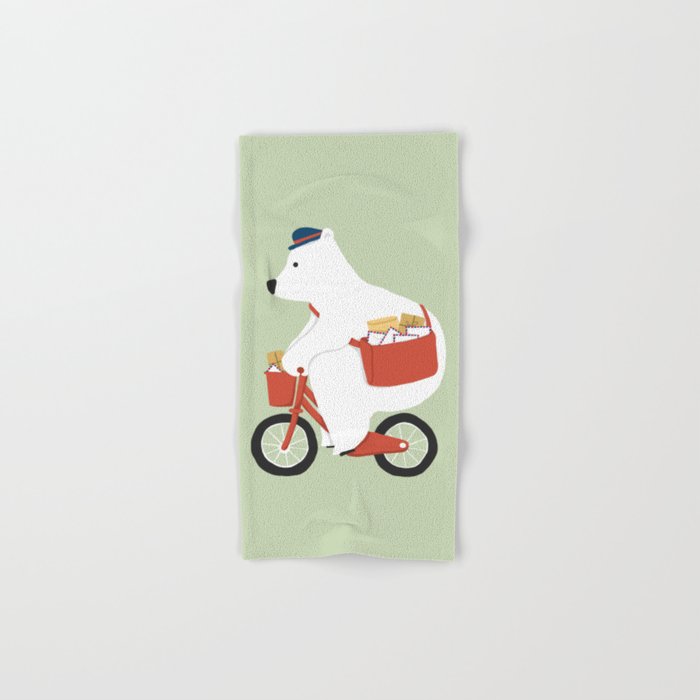 Polar bear postal express Hand & Bath Towel