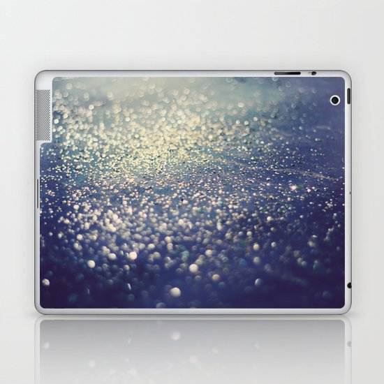 Glitter on Blue Laptop & iPad Skin