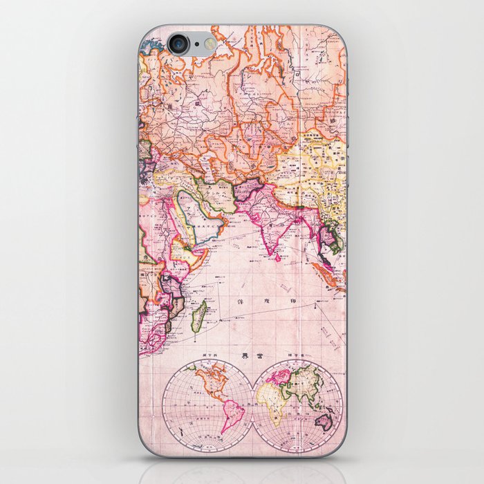 Vintage Map Pattern iPhone Skin