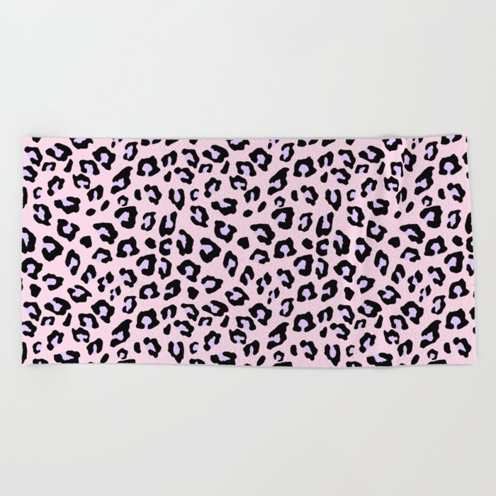 Leopard Print - Lavender Blush Original Beach Towel by SilverPegasus ...