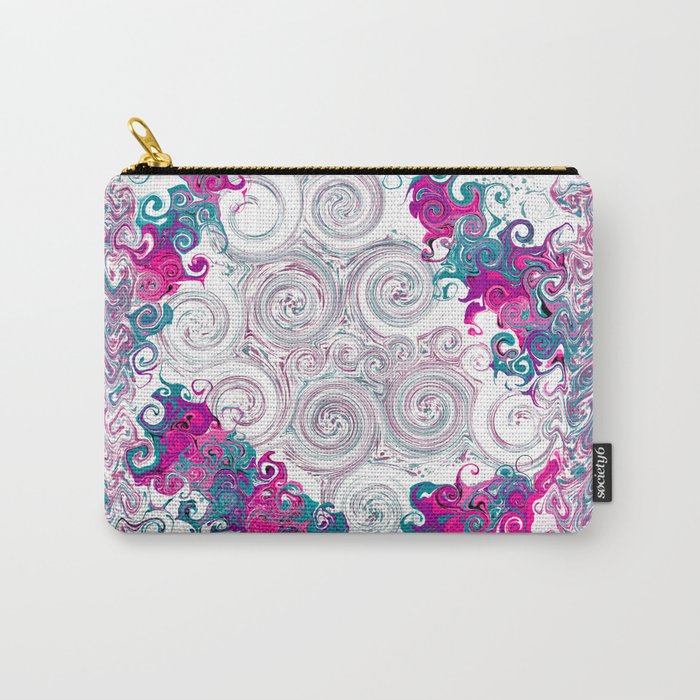 Abstract in White Carry-All Pouch