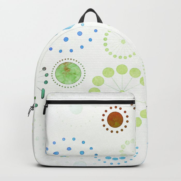 Whimsical Retro Watercolor Pattern Backpack