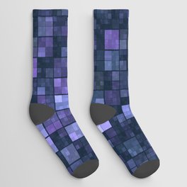 Blue Squares Socks