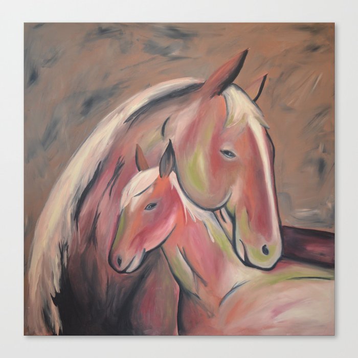 Horse and pony Canvas Print