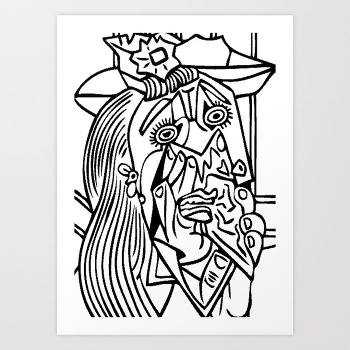 Weeping Woman Picasso Art Print By Stranicastranca Society6