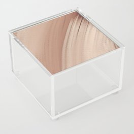 Pale Tan Brushstrokes  Acrylic Box