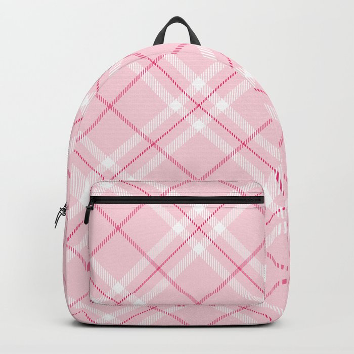 Blush Pink Plaid Backpack by NewburyBoutique Society6