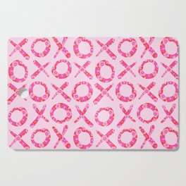 HUGS AND KISSES XOXO FLORAL LOVE PATTERN Cutting Board