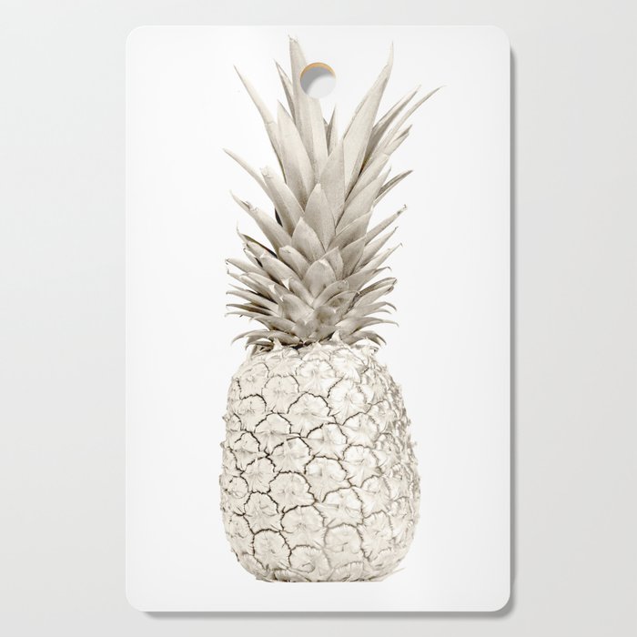 Minimalist White Gold Painted Pineapple Cutting Board by Simple Luxe by  Nature Magick