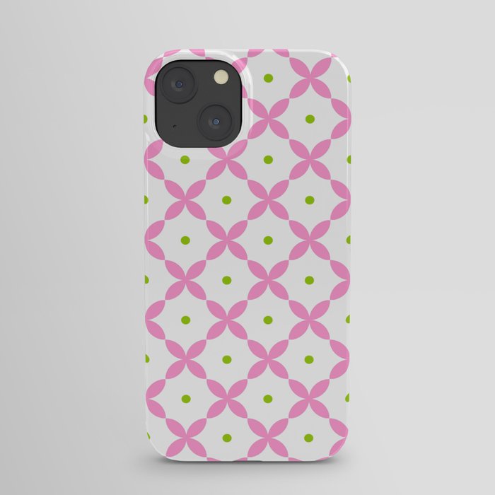 rosace 10- pink and green iPhone Case