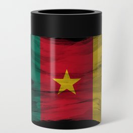 Cameroon flag brush stroke, national flag Can Cooler