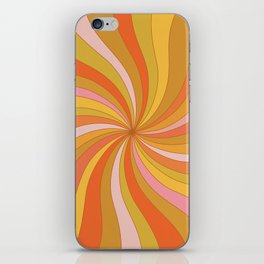 Sunburst Retro 70s Abstract iPhone Skin