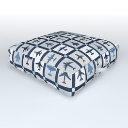 Quilt Squares Air Force Aircraft Outdoor Floor Cushion