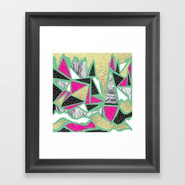 Triangle Pop Framed Art Print