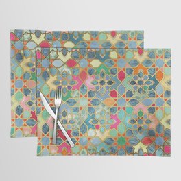Gilt & Glory - Colorful Moroccan Mosaic Placemat