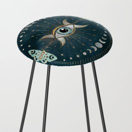 All Seeing Eye and Moons Counter Stool