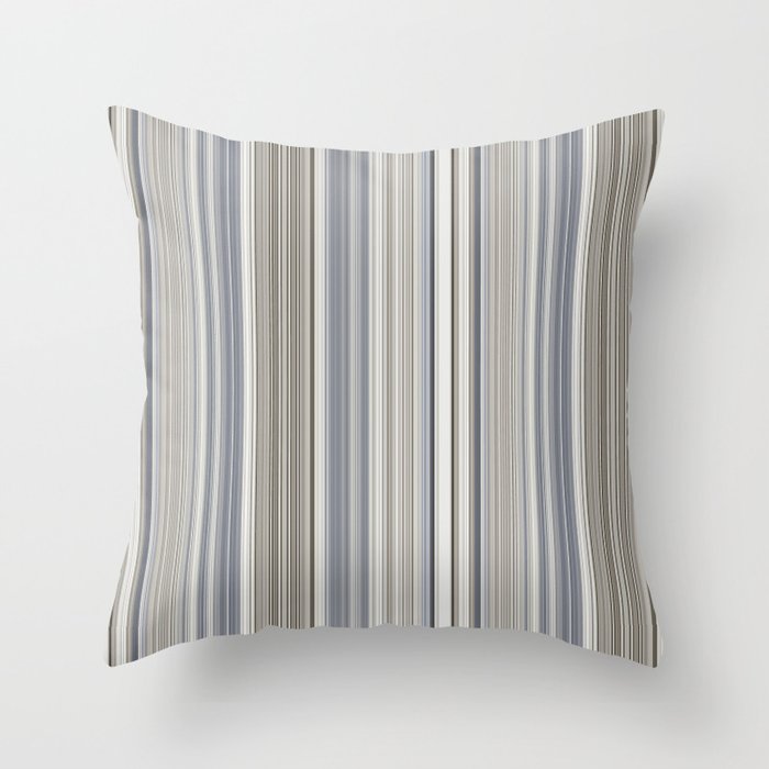 Blue grey Tan Stripes Throw Pillow by Sheila Wenzel Ganny | Society6