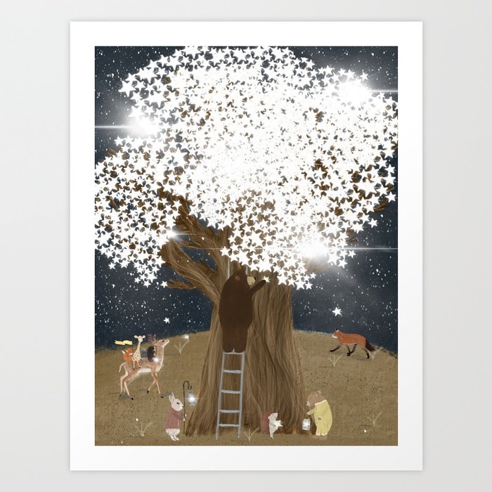 the starlight tree Art Print
