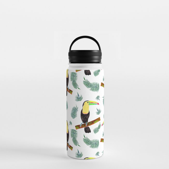 Jungle Toucan Watercolor Water Bottle