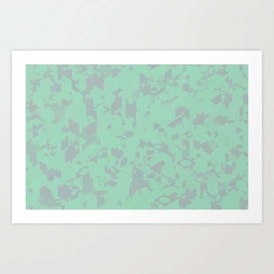 Panelscape: colours from Thorns Mint Art Print