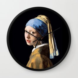 Girl with a Pearl Earring - Jonah Vermeer Wall Clock