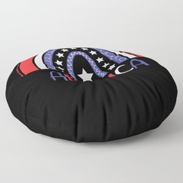 American 4th Of July America Flag Rainbow Floor Pillow