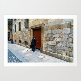 Man with the Key Art Print | Bilboa, Hdr, Spain, Doors, Photo, Color, Digital, Street 