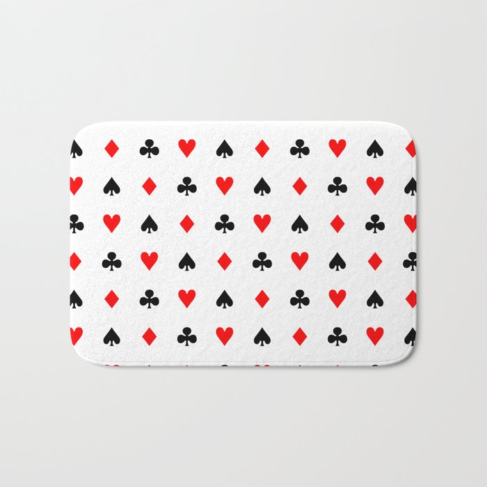 Playing cards pattern Bath Mat