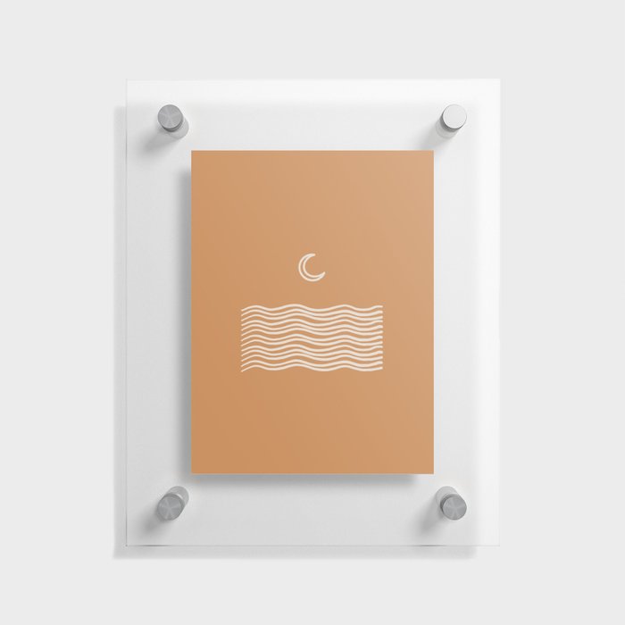 moon over water – earthen Floating Acrylic Print