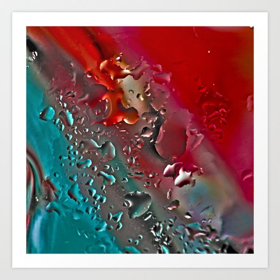 Dew on glass. Art Print