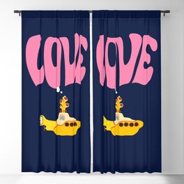 Yellow Submarine With Love Blackout Curtain