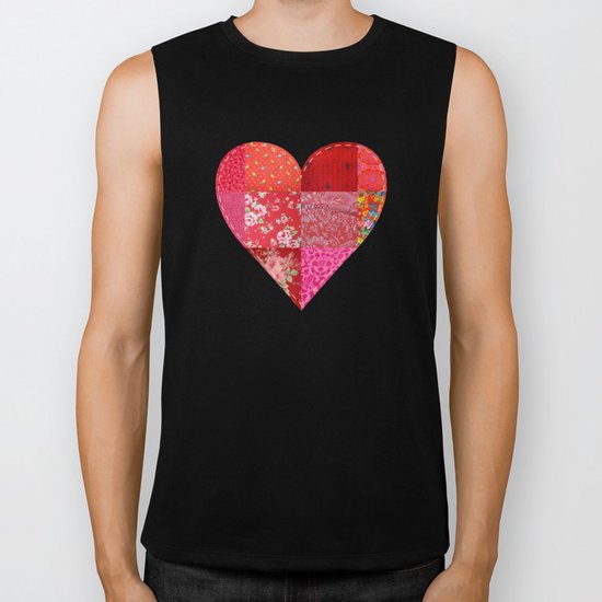 Patched Heart Biker Tank