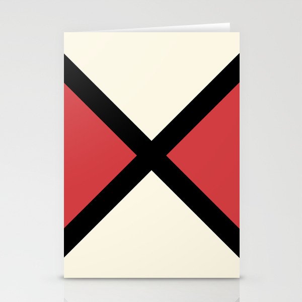 Red Black Cream Minimal Diagonal Stripes X Pattern Pairs Coloro Luscious Red 010-46-36 Trends 2023 Stationery Cards
